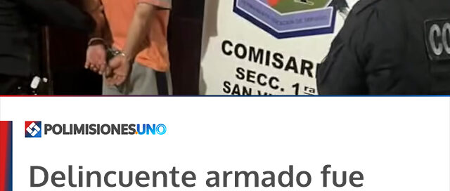 Delincuente armado fue detenido tras un violento asalto a un comercio en San Vicente